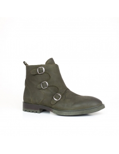 A-005 Haki Yeşil Deri Erkek Bot