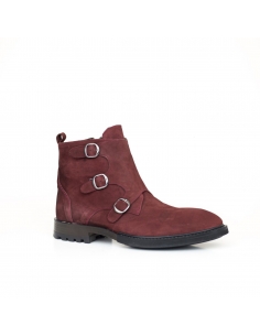 A-005 Bottes pour hommes en cuir moutarde
