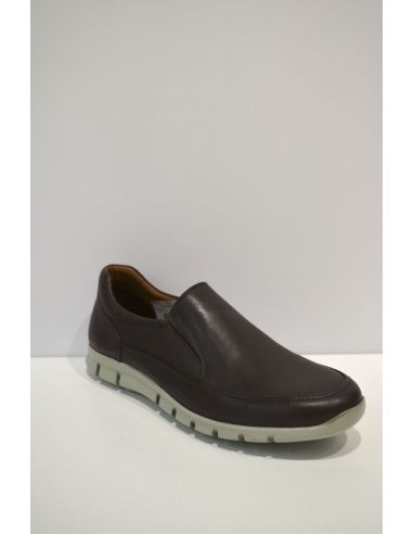 Dark Brown Leather Sneaker no laces