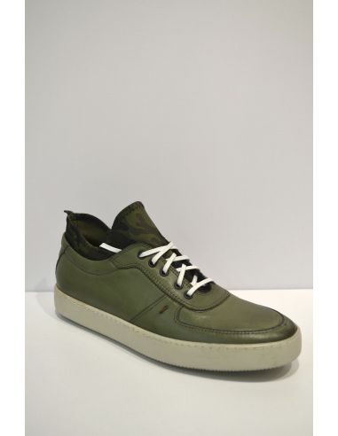 green Leather Sports Sneaker