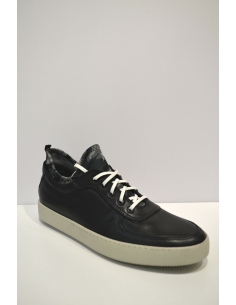 Black Leather Sports Sneaker 2