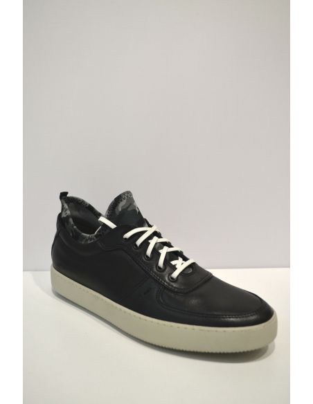 Black Leather Sports Sneaker