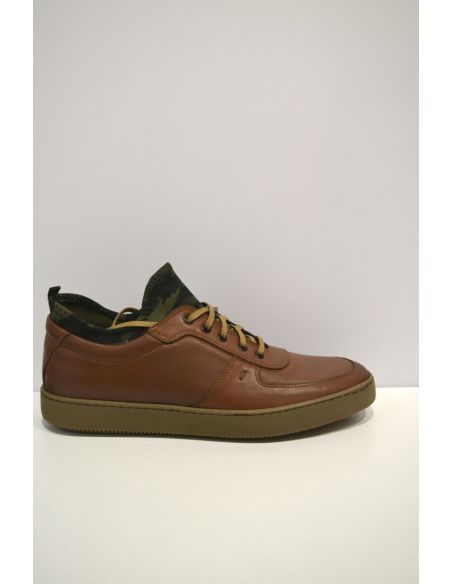 Brown Leather Sports Sneaker