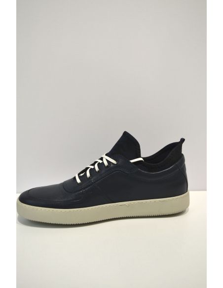 Dark BlueLeather Sports Sneaker