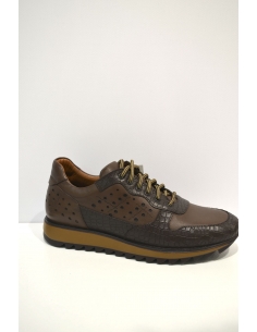 Dark Blue Leather Sports Sneaker 2