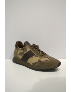 Mixed Leather Casual Sneaker