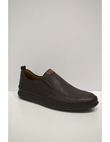 Dark Brown Leather Casual Moccasins