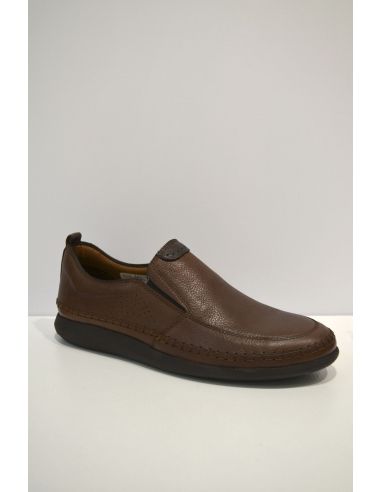 Light Brown Leather Casual Moccasins