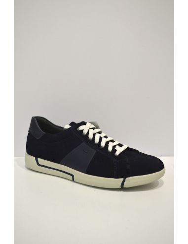 Dark Blue Leather Modern Sneaker