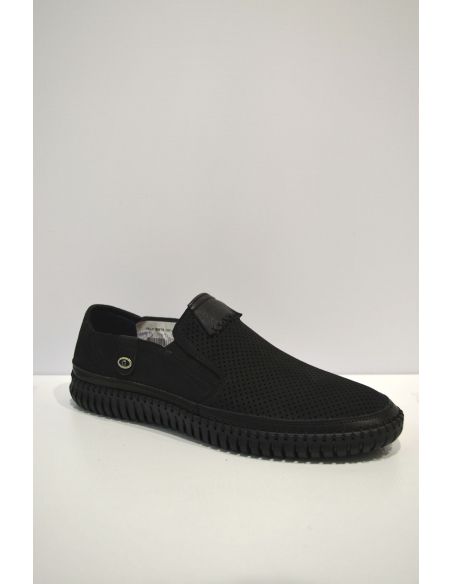 Black Leather Slip-on Shoe