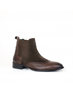 A-003 Kahve Deri-Süet Erkek Bot