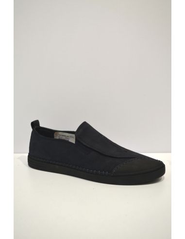 Dark Blue Slip on Leather Shoe