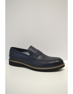 Dark Blue Formal Slip on Leather Shoe
