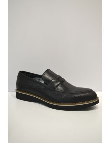 Dark Blue Formal Slip on Leather Shoe