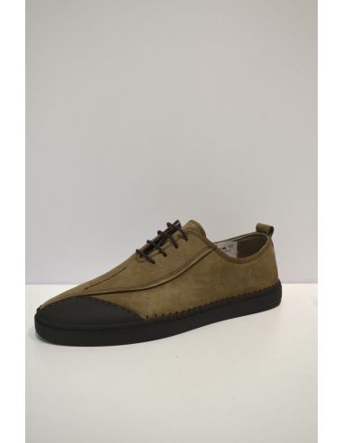 Moss Green Sleek Slip on Leather Shoe