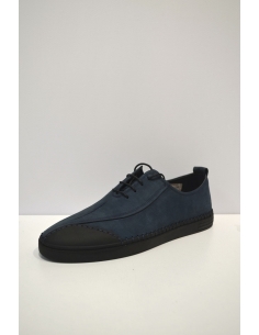 Midnight Blue Leather Sneaker