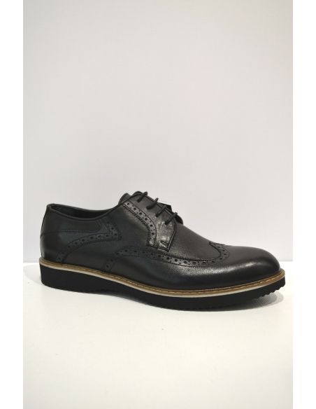 Black Designer Casual Leather Shoe