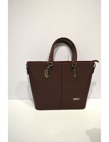 Maroon Dotted Hand Held Bag