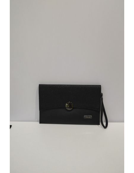 Black Leather clutch Bag