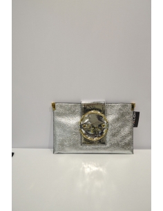 Shiny Silver-white Leather handheld bag 2