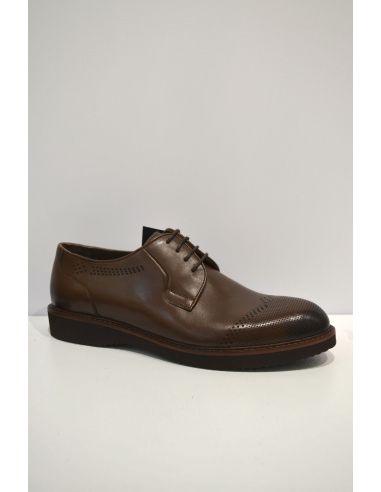 Coffee Leather out stritched Slip-on Shoe