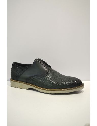 Green Men's Square Toe Shoes model 3