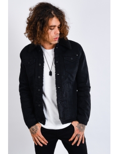 Black Fur Coat Model 2