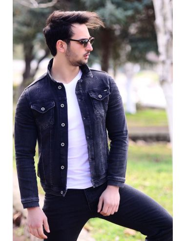 Men Stylish Washed Regular Fit Stylish Denim Jacket