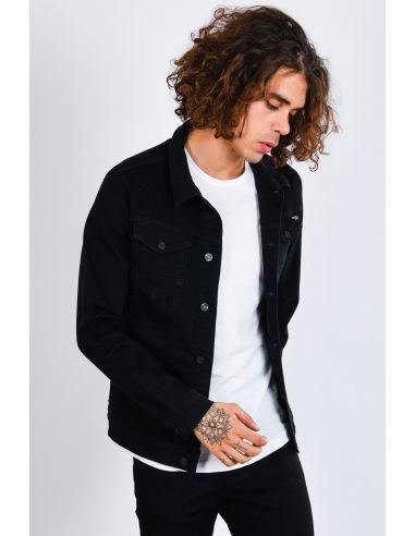 Classic Men's Black Jeans Jacket