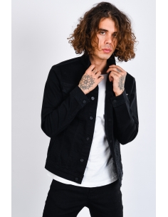 Classic Men's Black Jeans Jacket 2