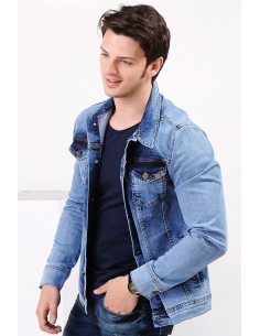 Blue Men's Denim Jacket 2