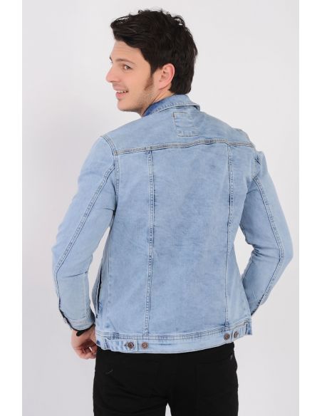 Ice Blue Mens Jeans Jacket