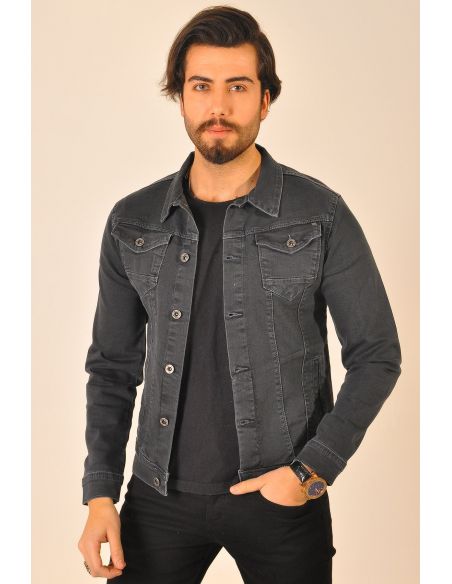 Double Pocket Mens Jeans Jacket