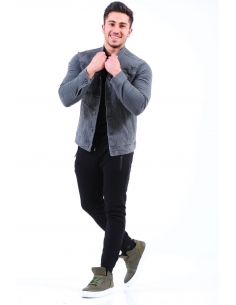 Double Pocket Smoked Men's Jeans Jacket 2