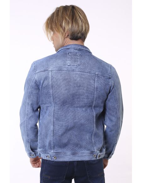 Double Pocket Blue Mens Jeans Jacket
