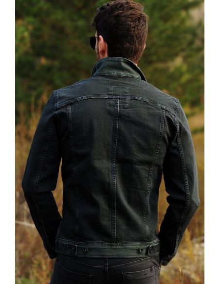 Double Pocket Green Jeans Jacket