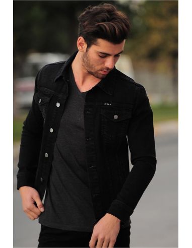 Men's Jeans Jacket Black