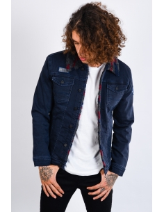 Navy Blue Men's Jeans Coat 2