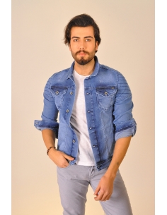 Blue Mens Jeans Jacket 2