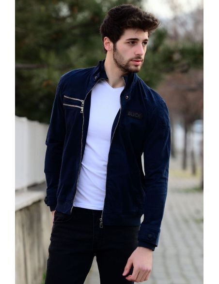 Men's Jacket with Zipper Pocket Wrap