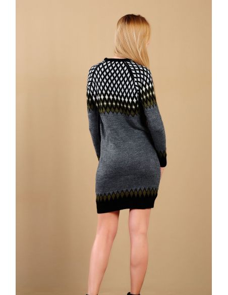 Women's Knitwear with Khaki Pattern