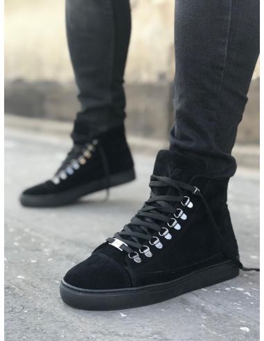 Men's Black Wagoon Sneaker Boots