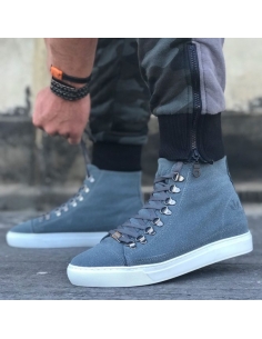 blue sneaker boots