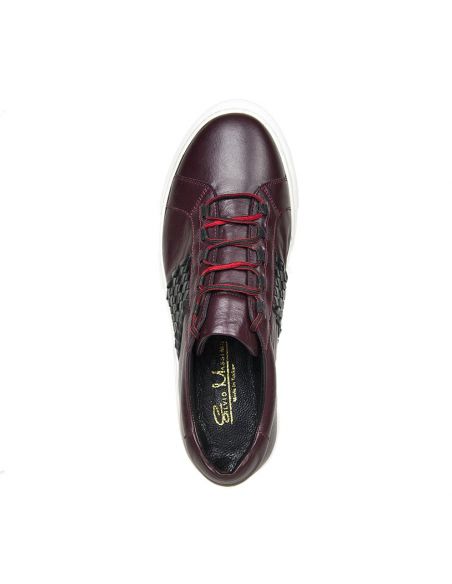 SINGLE LANE Burgundy Casual Men's Shoes