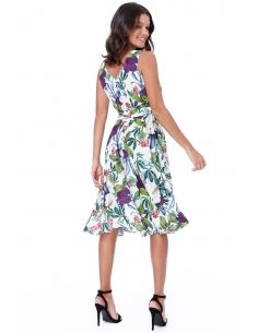 Cross Over Sleeveless Tea Dress 2