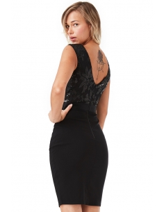 PLUNGE NECKLINE SEQUIN EMBELLISHED MIDI DRESS 2