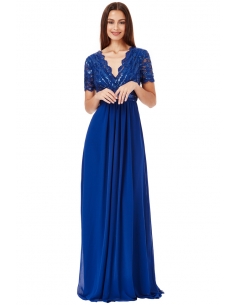 ROYAL BLUESEQUIN CHIFFON MAXI DRESS