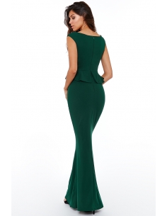 ROYAL BLUE CROSS OVER PEPLUM MAXI DRESS 2