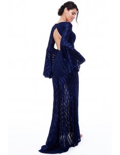 BLACK BELL SLEEVE MAXI DRESS 2