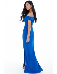 RED OFF THE SHOULDER MAXI WITH SPLIT 2